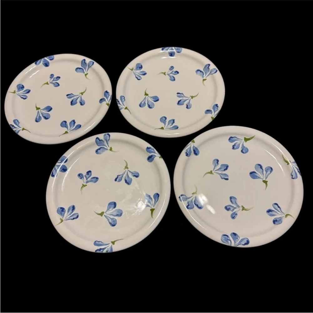 Crate & Barrel Waechtersbach Sweet Pea Salad Plate - China Dinnerware - set of 4